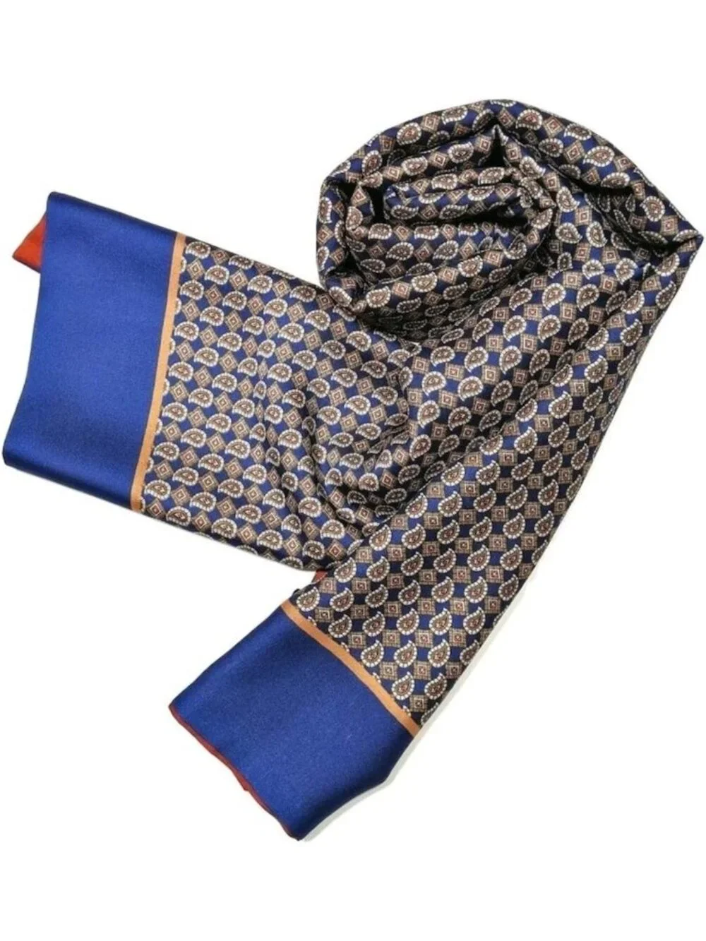 Silk Feel Double-Layered Scarves for Men - Stylish Gift Boxed Accessory